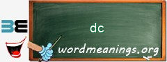 WordMeaning blackboard for dc